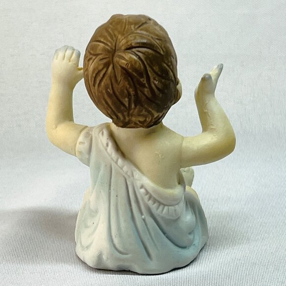 Piano Babies Vintage Figurines Kewpie Bisque Porcelain Dolls Girl Boy Lot of 2 - Picture 6 of 11